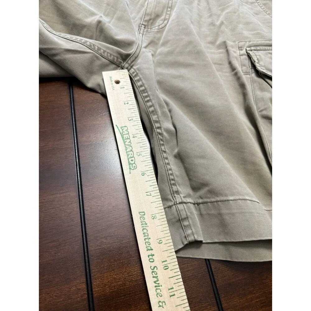 🔥Polo by Ralph Lauren Men's Size 34 Khaki Cargo Shorts Heavy Cotton Vtg Y2K
